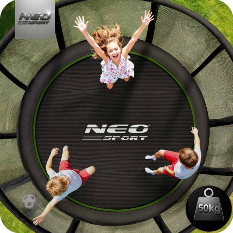 Trampolina ogrodowa 6ft/183cm z siatką zewnętrzną i drabinką Neo-Sport Trampolina ogrodowa 6ft/183cm z siatką zewnętrzną i drabinką Neo-Sport