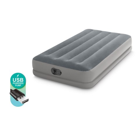 Materac dmuchany 191x 99x30cm z wbudowaną pompką elektryczną INTEX 64112 Materac dmuchany 191x 99x30cm z wbudowaną pompką elektryczną INTEX 64112