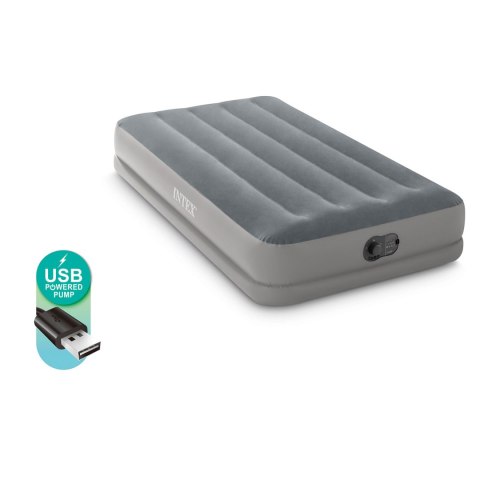 Materac dmuchany 191x 99x30cm z wbudowaną pompką elektryczną INTEX 64112 Materac dmuchany 191x 99x30cm z wbudowaną pompką elektryczną INTEX 64112