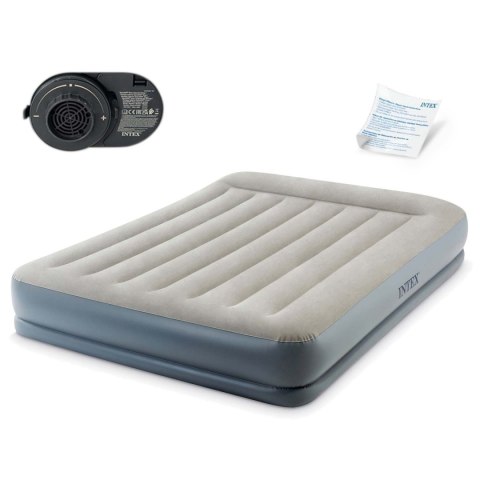 Materac dmuchany 203x152x30 cm z wbudowaną pompką elektryczną INTEX 64118 Materac dmuchany 203x152x30 cm z wbudowaną pompką elektryczną INTEX 64118