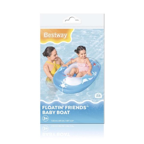 Ponton plażowy do pływania delfin 102 x 69 cm Bestway 34037 Ponton plażowy do pływania delfin 102 x 69 cm Bestway 34037