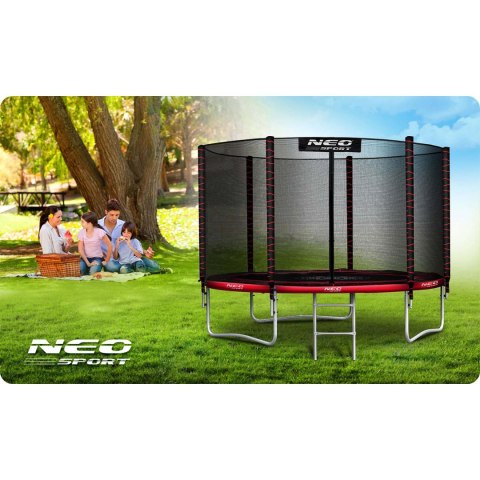 Trampolina ogrodowa 10ft/312cm z siatką zewnętrzną i drabinką Neo-Sport Trampolina ogrodowa 10ft/312cm z siatką zewnętrzną i drabinką Neo-Sport