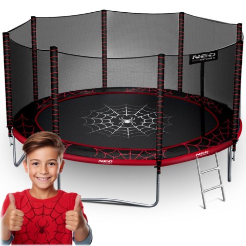 Trampolina ogrodowa 12ft/374cm z siatką zewnętrzną i drabinką Neo-Sport Trampolina ogrodowa 12ft/374cm z siatką zewnętrzną i drabinką Neo-Sport