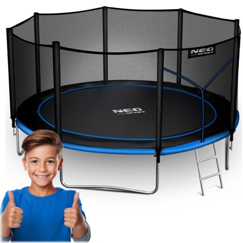 Trampolina ogrodowa 13ft/404cm z siatką zewnętrzną i drabinką Neo-Sport Trampolina ogrodowa 13ft/404cm z siatką zewnętrzną i drabinką Neo-Sport