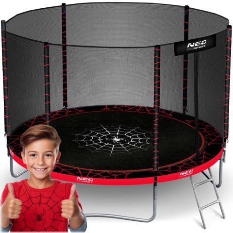 Trampolina ogrodowa 6ft/183cm z siatką zewnętrzną i drabinką Neo-Sport Trampolina ogrodowa 6ft/183cm z siatką zewnętrzną i drabinką Neo-Sport