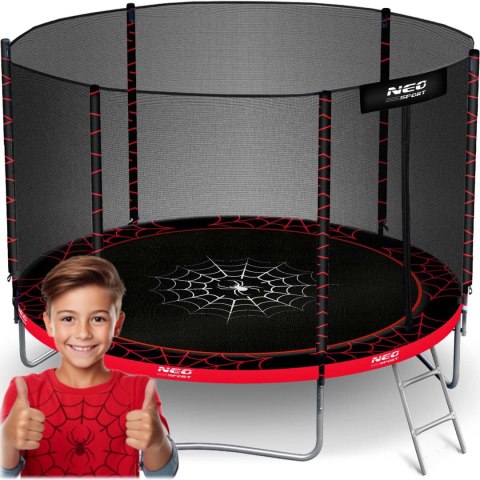 Trampolina ogrodowa 8ft/252cm z siatką zewnętrzną i drabinką Neo-Sport Trampolina ogrodowa 8ft/252cm z siatką zewnętrzną i drabinką Neo-Sport