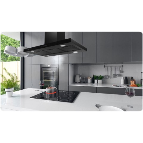 Okap kuchenny 90 cm Czarny Berdsen BE-90E Okap kuchenny 90 cm Czarny Berdsen BE-90E
