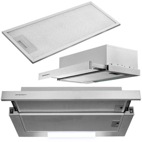 Okap kuchenny teleskopowy Berdsen BE-60-LW 60 cm INOX Okap kuchenny teleskopowy Berdsen BE-60-LW 60 cm INOX