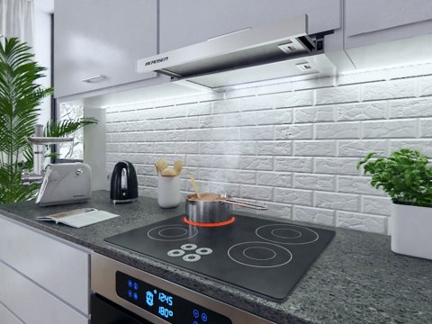 Okap kuchenny teleskopowy Berdsen BE-60-LW 60 cm INOX Okap kuchenny teleskopowy Berdsen BE-60-LW 60 cm INOX